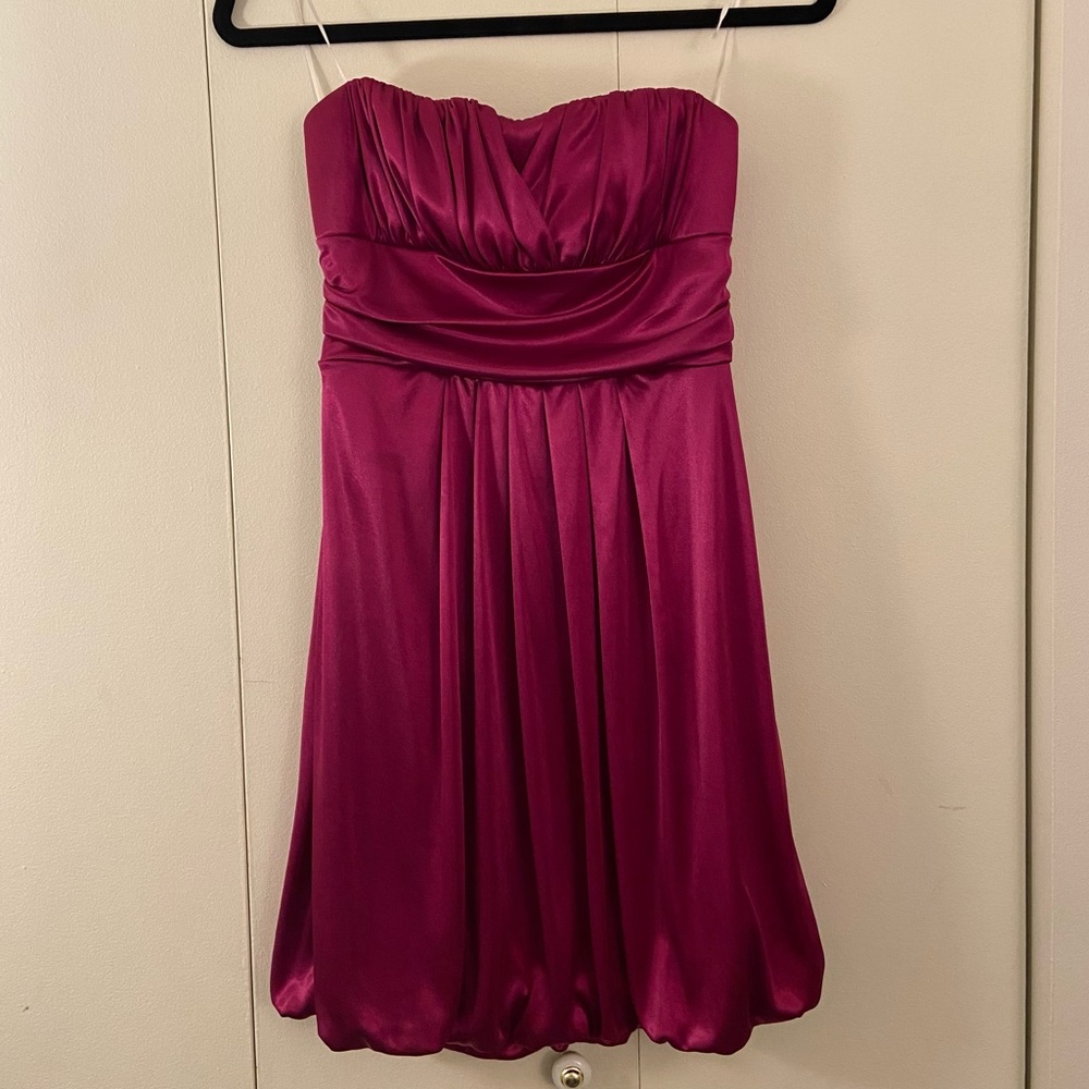 Strapless Magenta Dress